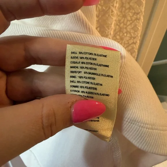 Anthropologie Ivory Scoop Neck Top with Lace Balloon Sleeves - Picture 5 of 5